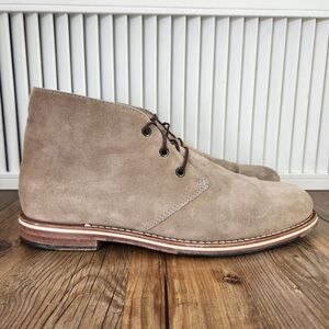 Helm Declan Suede Chukka Boots Mens Sz 10 EE Wide Goodyear Welt Tan Brazil Made